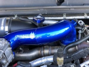 Chevrolet 2500 Intake Elbows - Sinister Diesel - High-Gloss Powder Coated - Sinister Blue - `11-`16